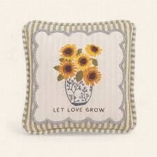Let Love Grow Embellished Pillow
