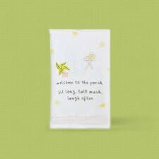 Welcome To The Porch Embroidered Towel