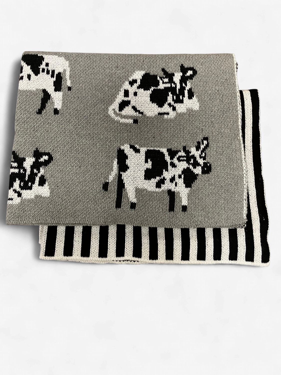 Cow Farm Knit Towel Set