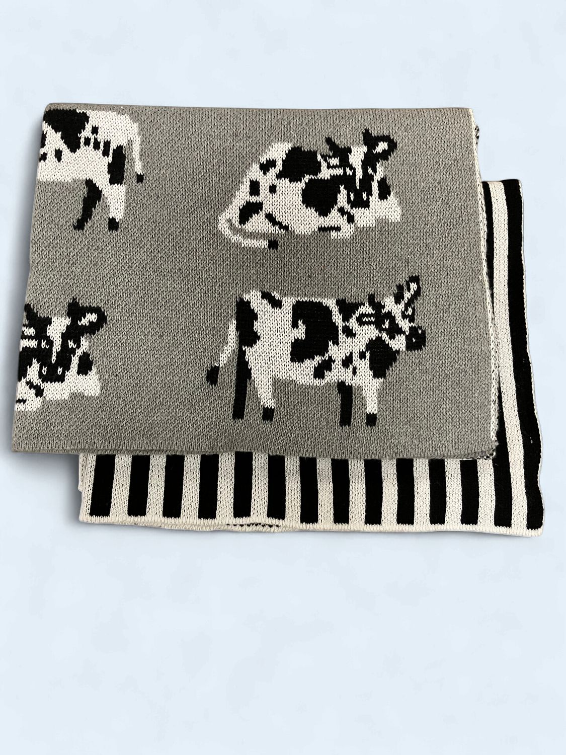 Cow Farm Knit Towel Set