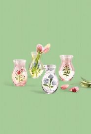 Green Glass Flower Vase - Small