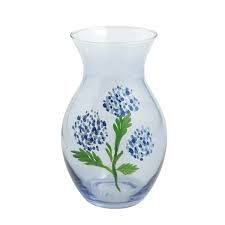 Blue Glass Flower Vase - Small
