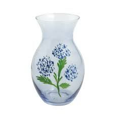 Blue Glass Flower Vase - Small