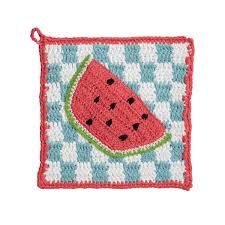 Watermelon Crochet Trivet