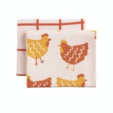Rooster Farm Knit Towel Set - 2 Towels