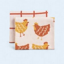 Rooster Farm Knit Towel Set - 2 Towels