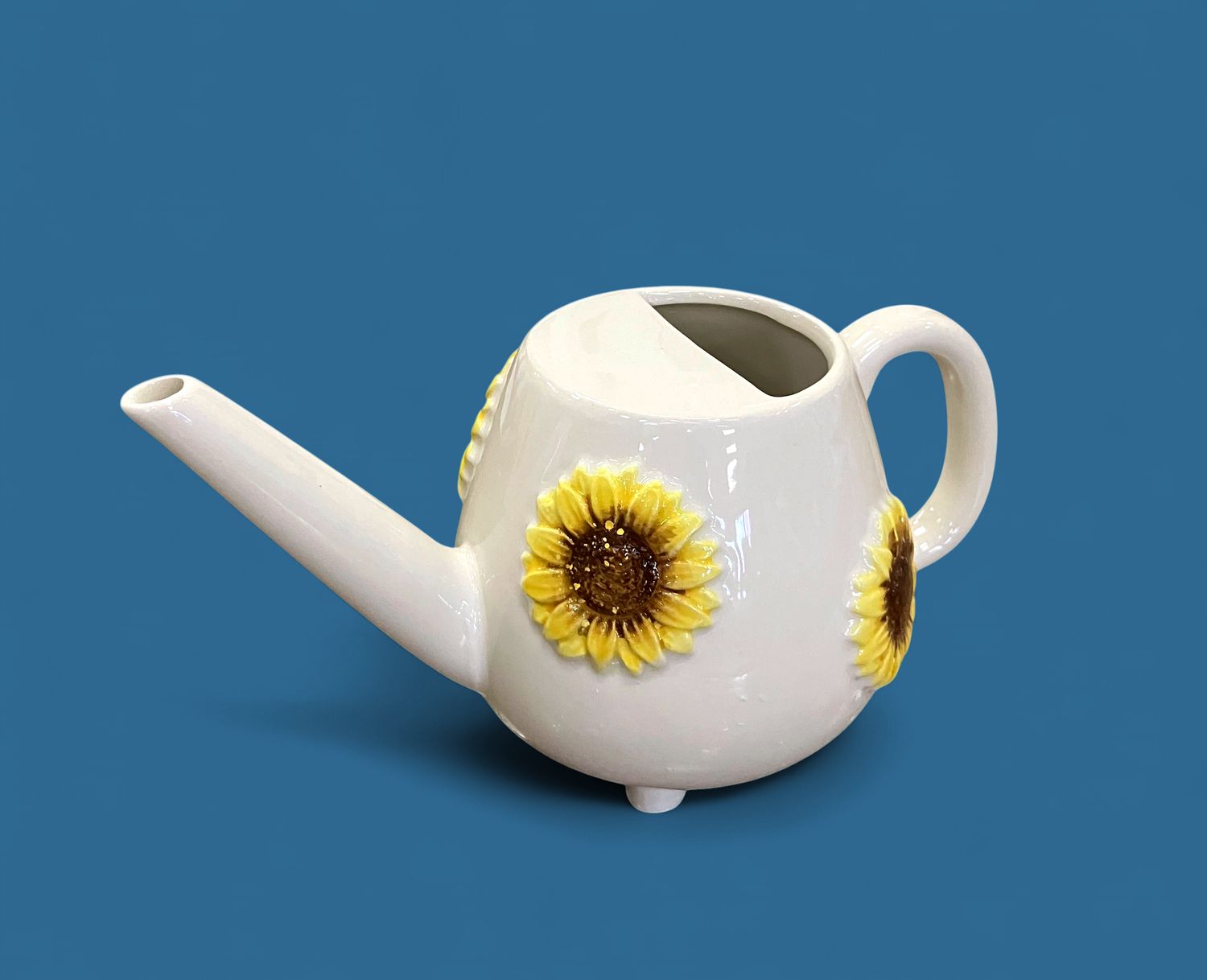 Sunflower Ceramic Watering Can