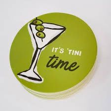 It's 'Tini Time Paper Coaster Set