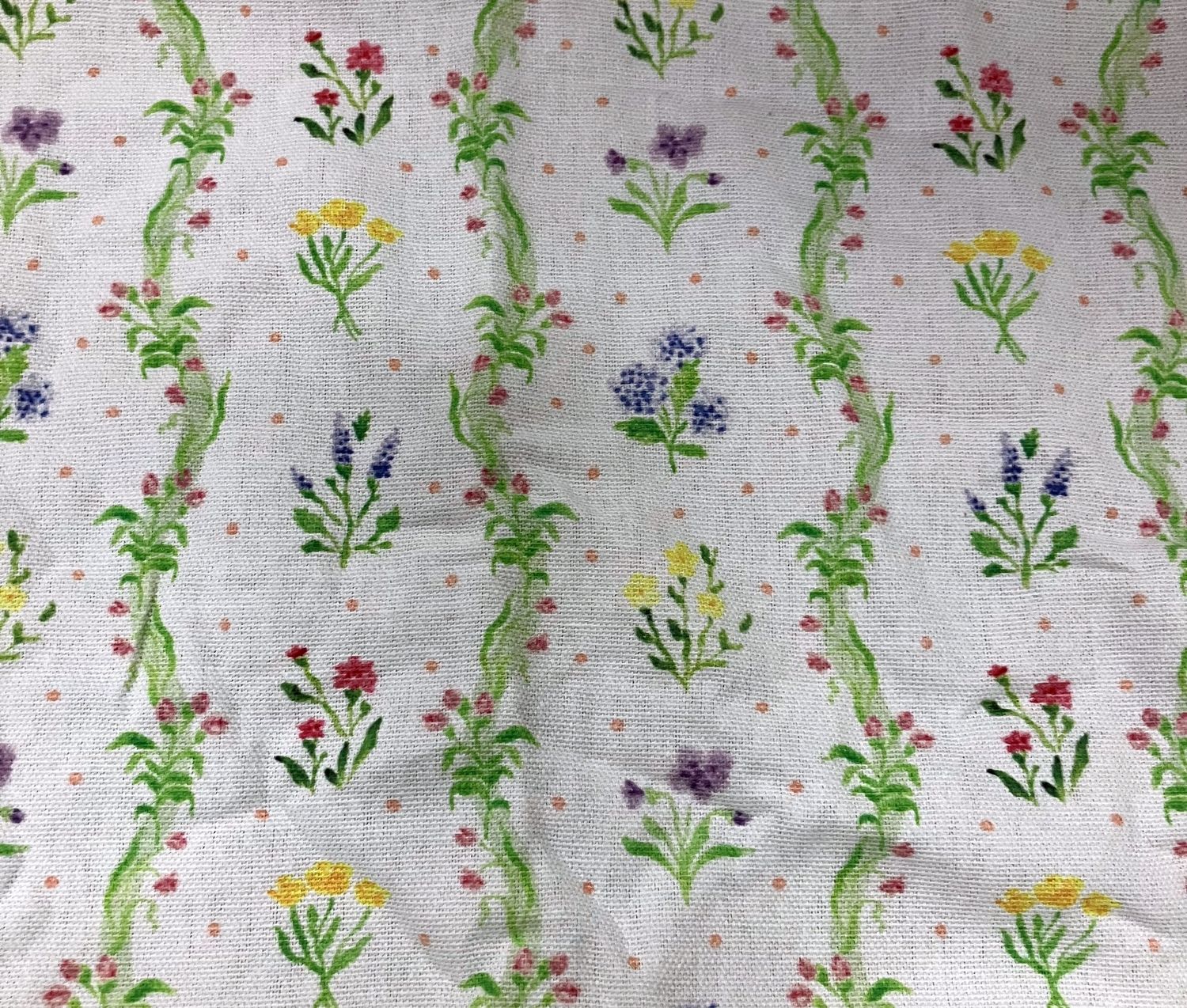 Floral Print On White Towel