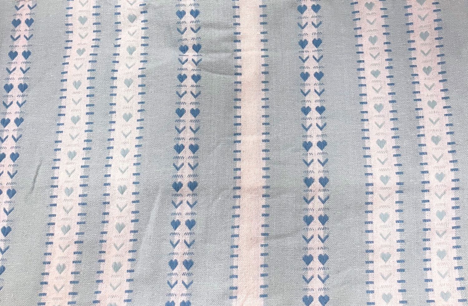 Blue Woven Stripe Floral Towel