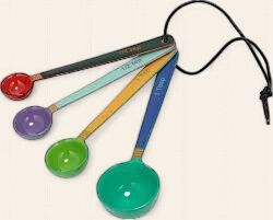 Enameled Multicolor Measuring Spoons (Set of 4)