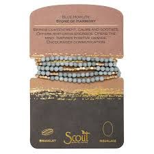 Blue Howlite - Stone of Harmony - Bracelet Stone Wrap