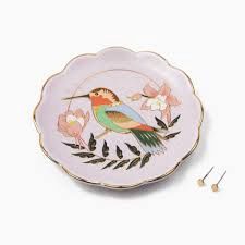 Hummingbird Jewelry Dish &amp; Earring Set