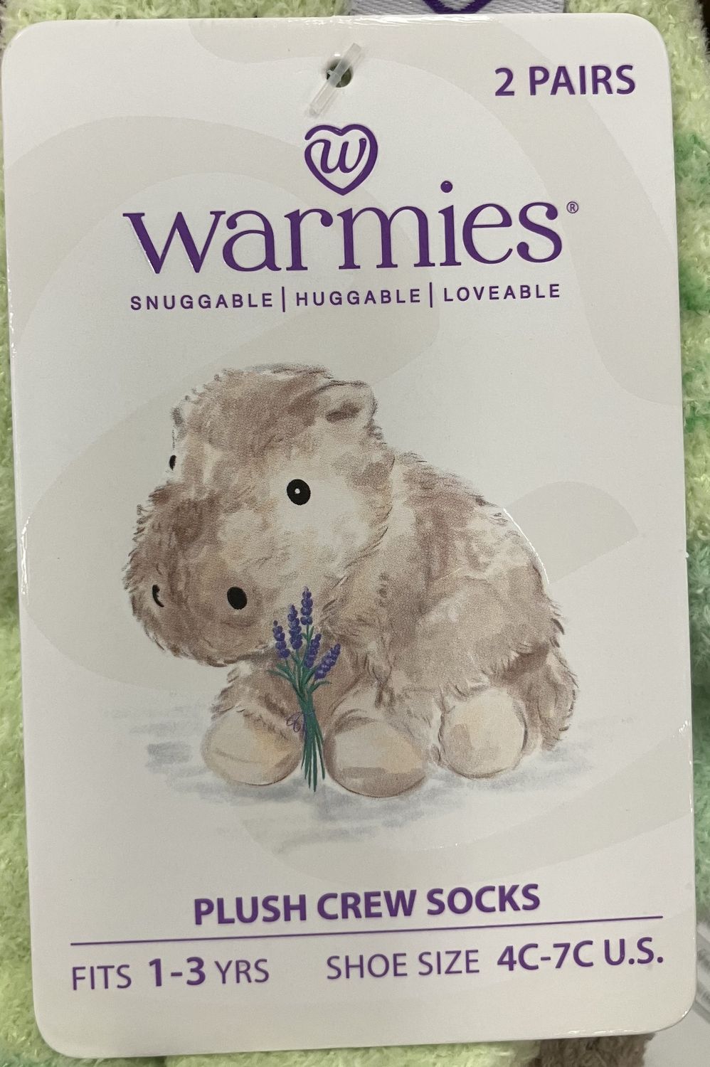 Warmies Plush Crew Socks Capybara Toddler  (1-3 yrs)