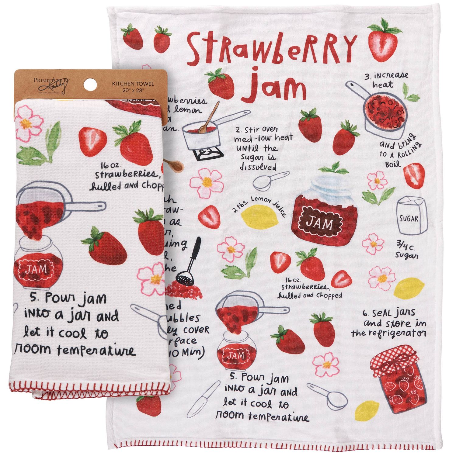 Strawberry Jam Recipe Kitchen Towel