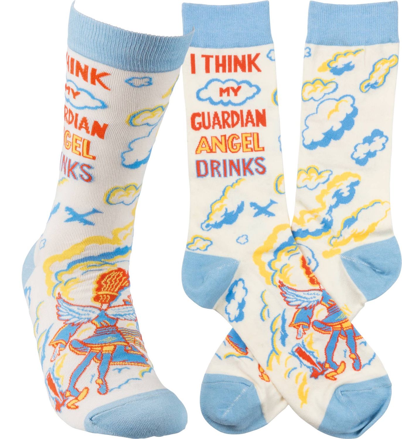 I Think My Guardian Angel Drinks Socks