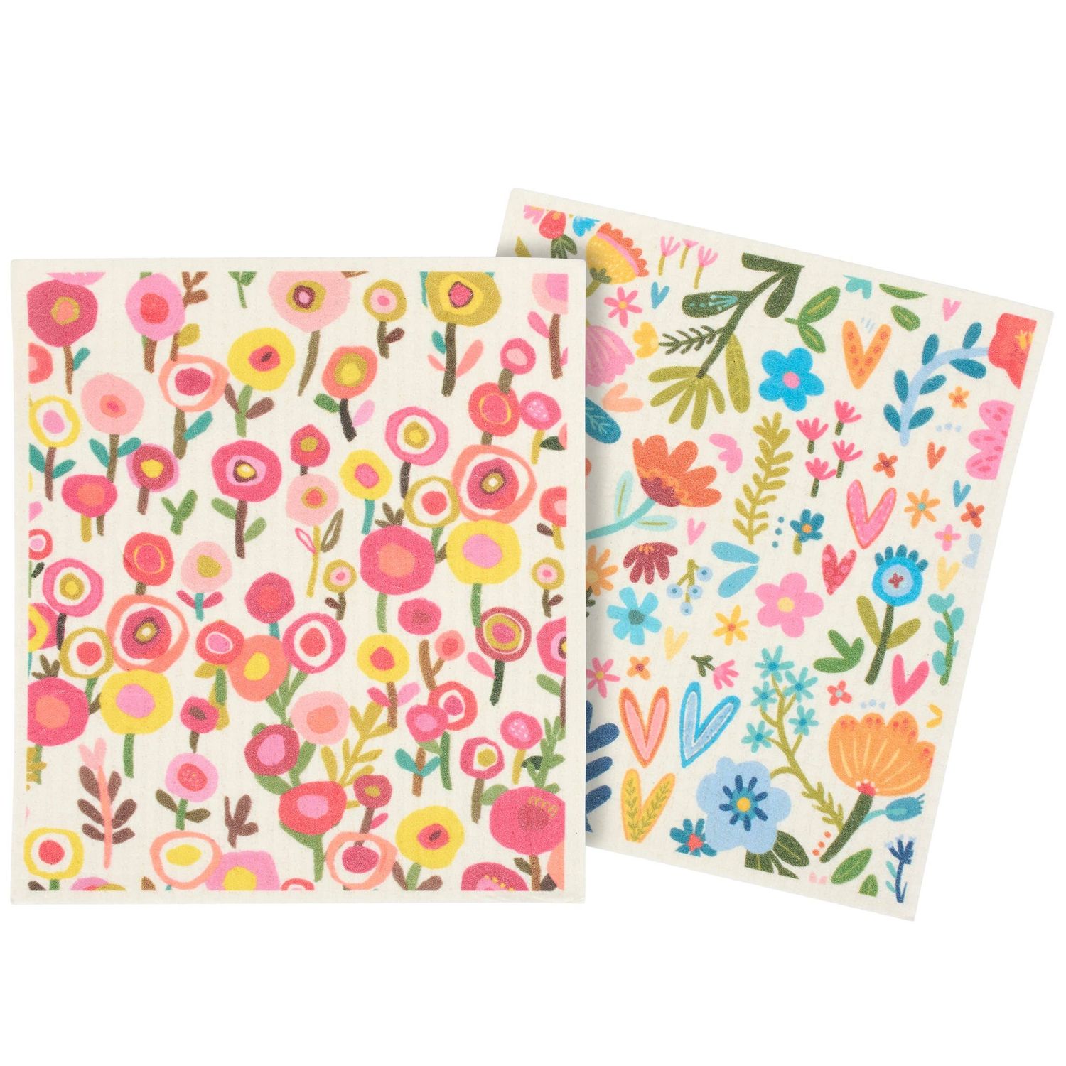 White Floral Swedish Cloth Set