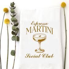 Espresso Martini Social Club Tea Towel