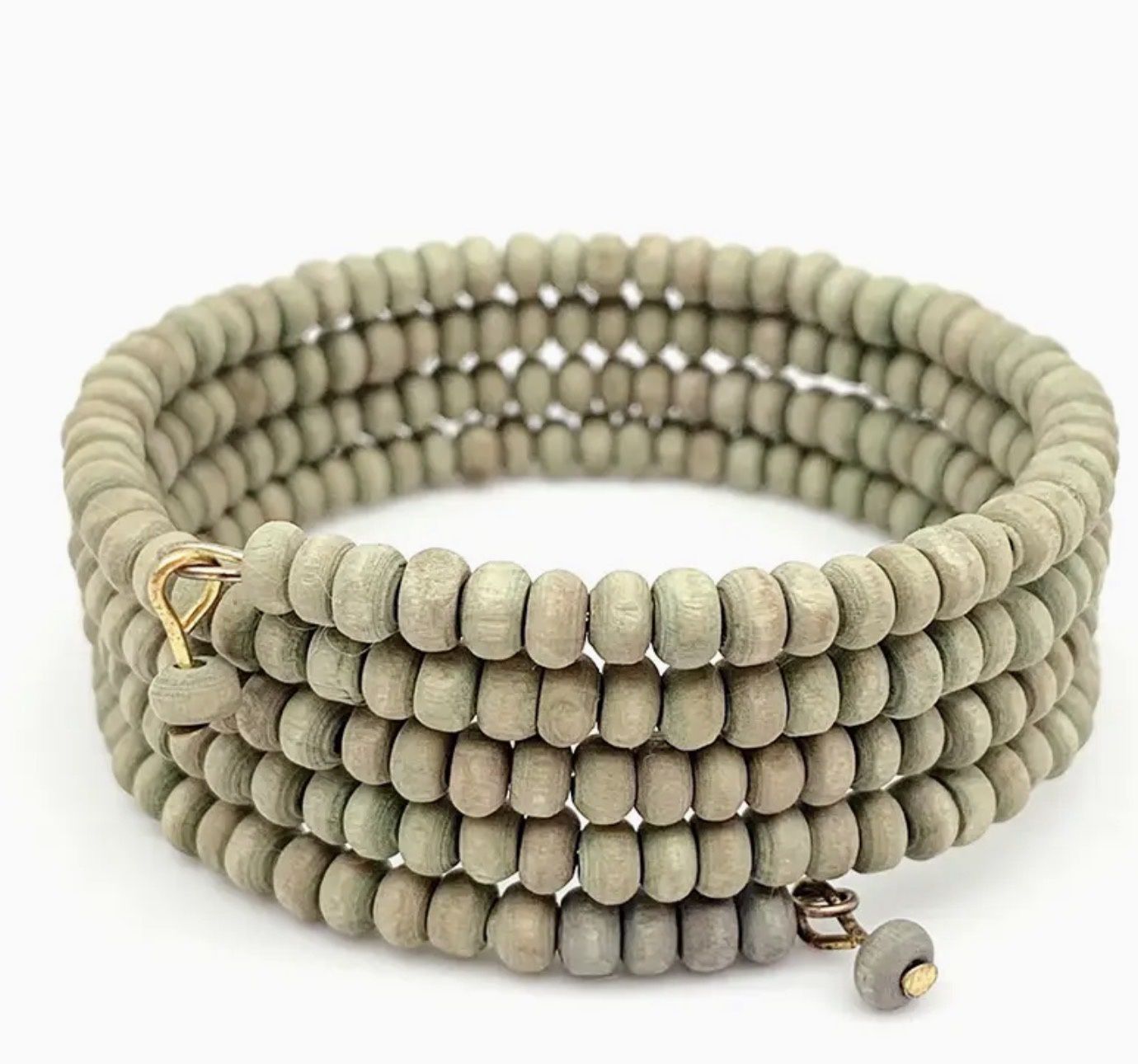 Sachi Chromatic Sage Green Coil Bracelet