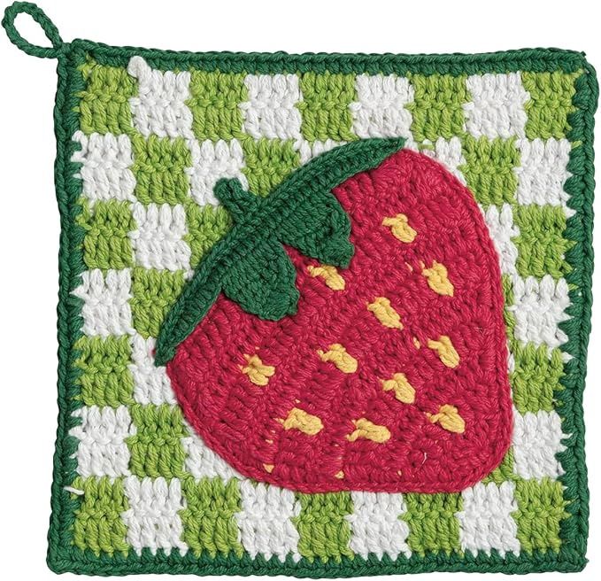 Strawberry Crochet Trivet