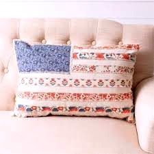 Patchwork American Flag Lumbar Pillow