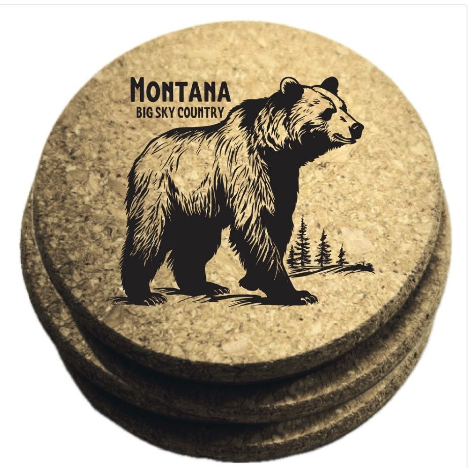 Montana Big Sky Cork Coaster