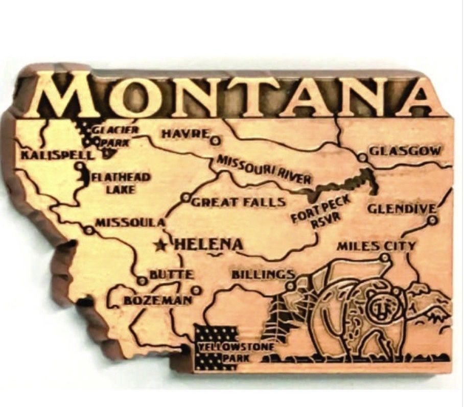 Montana Copper Map Magnet