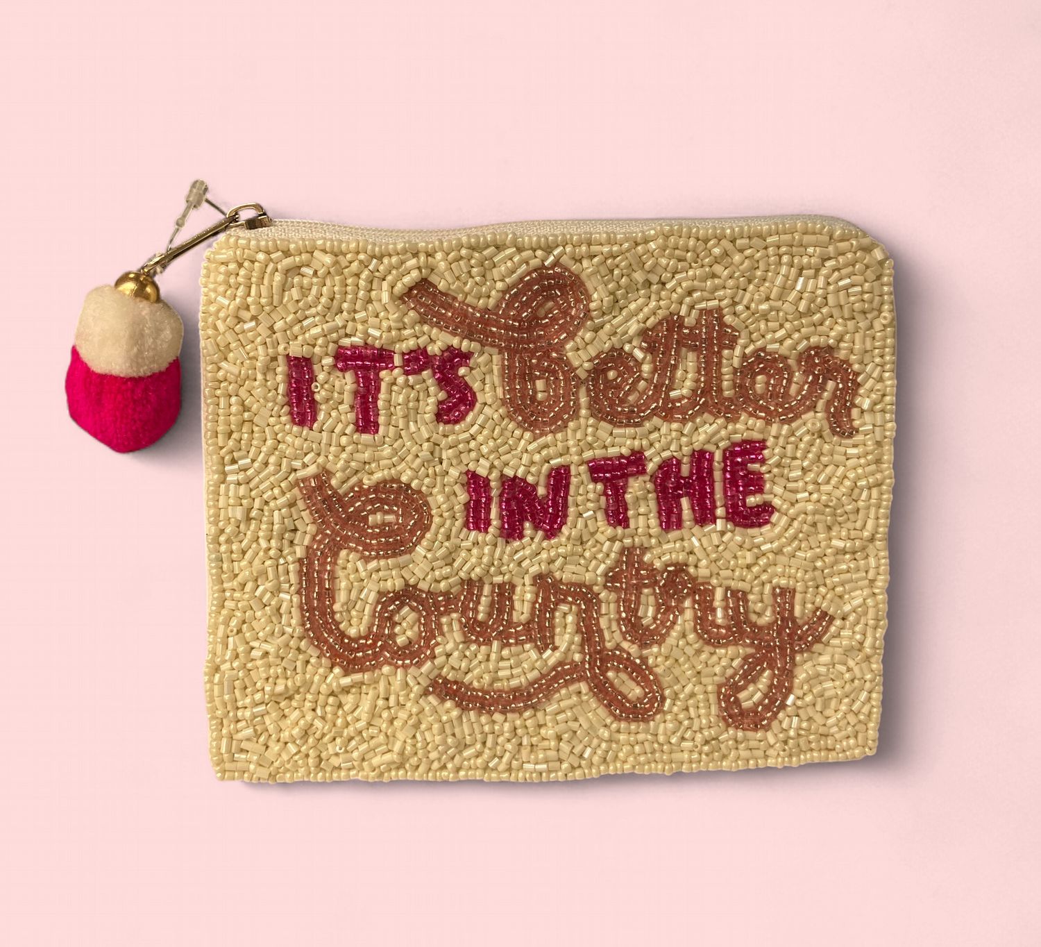 Better In The Country Beaded Pouch