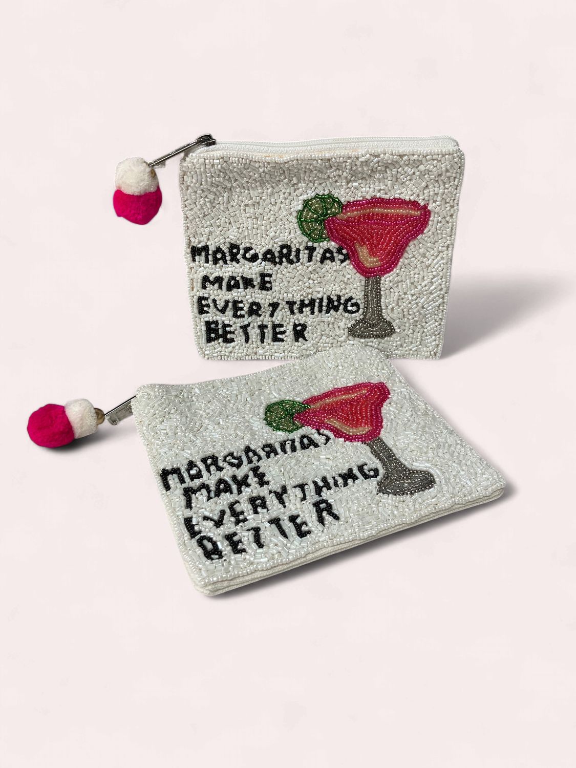Margaritas Make Everything Better Beaded Pouch