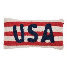 USA Hook Wool Pillow