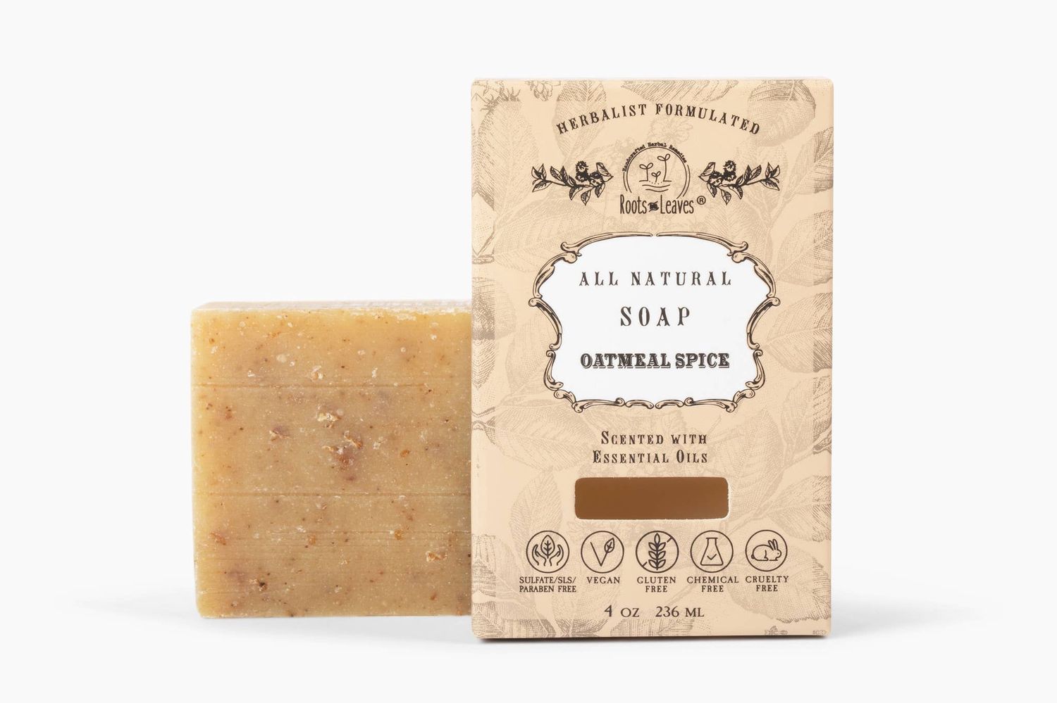 Organic Vegan Oatmeal Spice Bar Soap