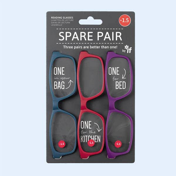 Spare Pair Reading Glasses: =+2.0