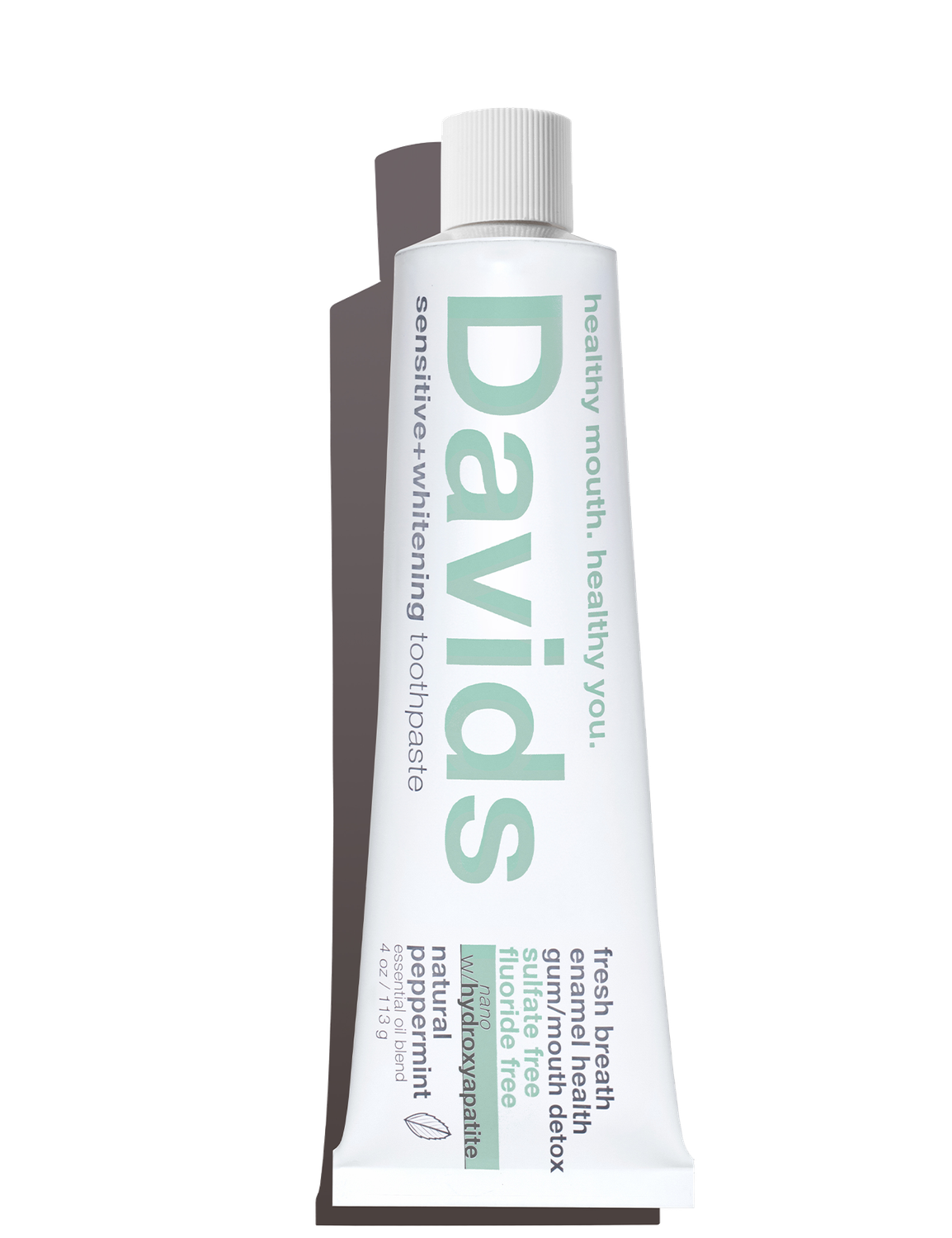 Davids sensitive+whitening nano-hydroxyapatite premium toothpaste / peppermint / 4 oz: Single / 4oz