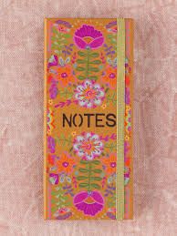 Sticky Note Book Mustard Folk Flowers