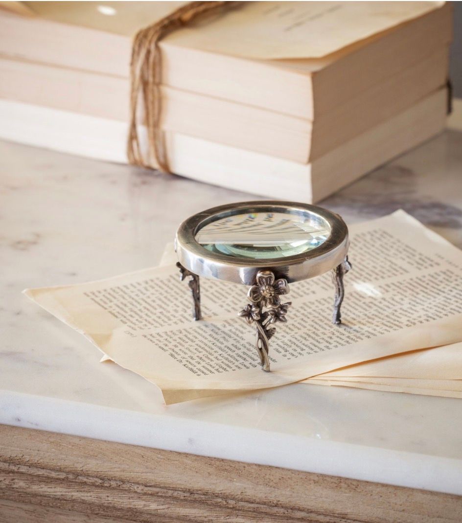 Antiqued Silver Document Magnifier