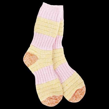 World's Softest Socks Weekend Collection Pink/Honey