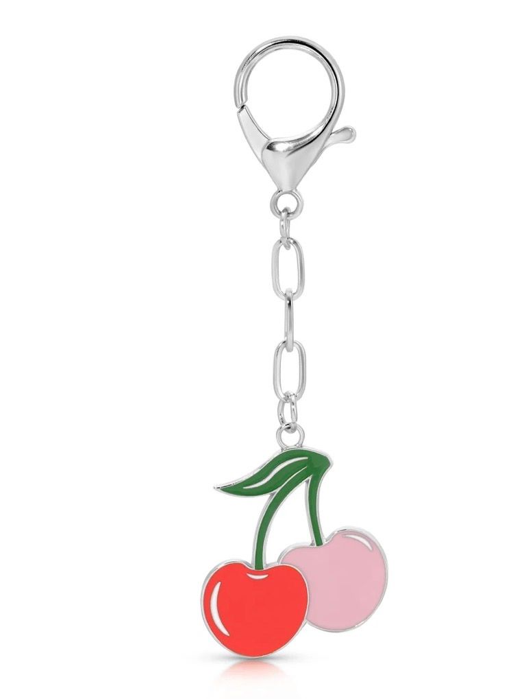 Cherry Enamel Bag Charm / Keyring