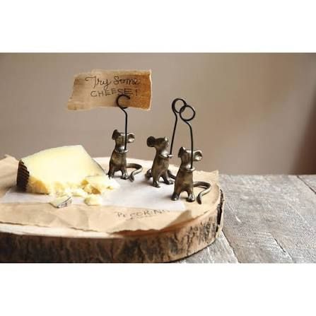 Metal Mouse Place Card Holder