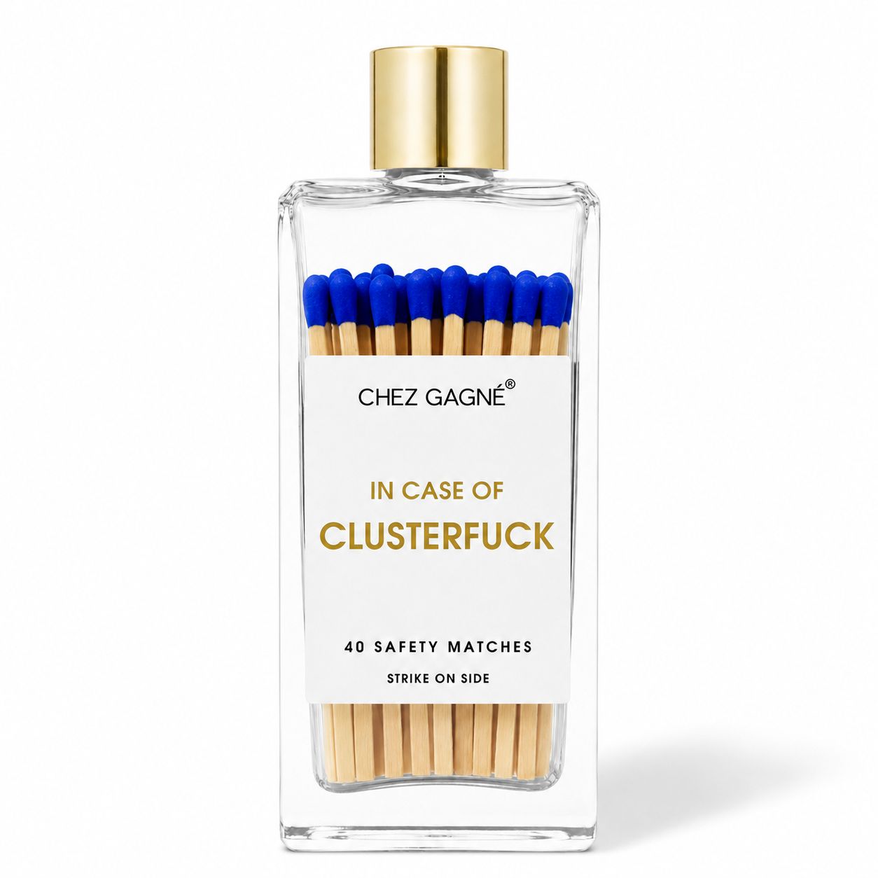In Case of Clusterfuck - Glass Bottle Matches, Funny Gift
