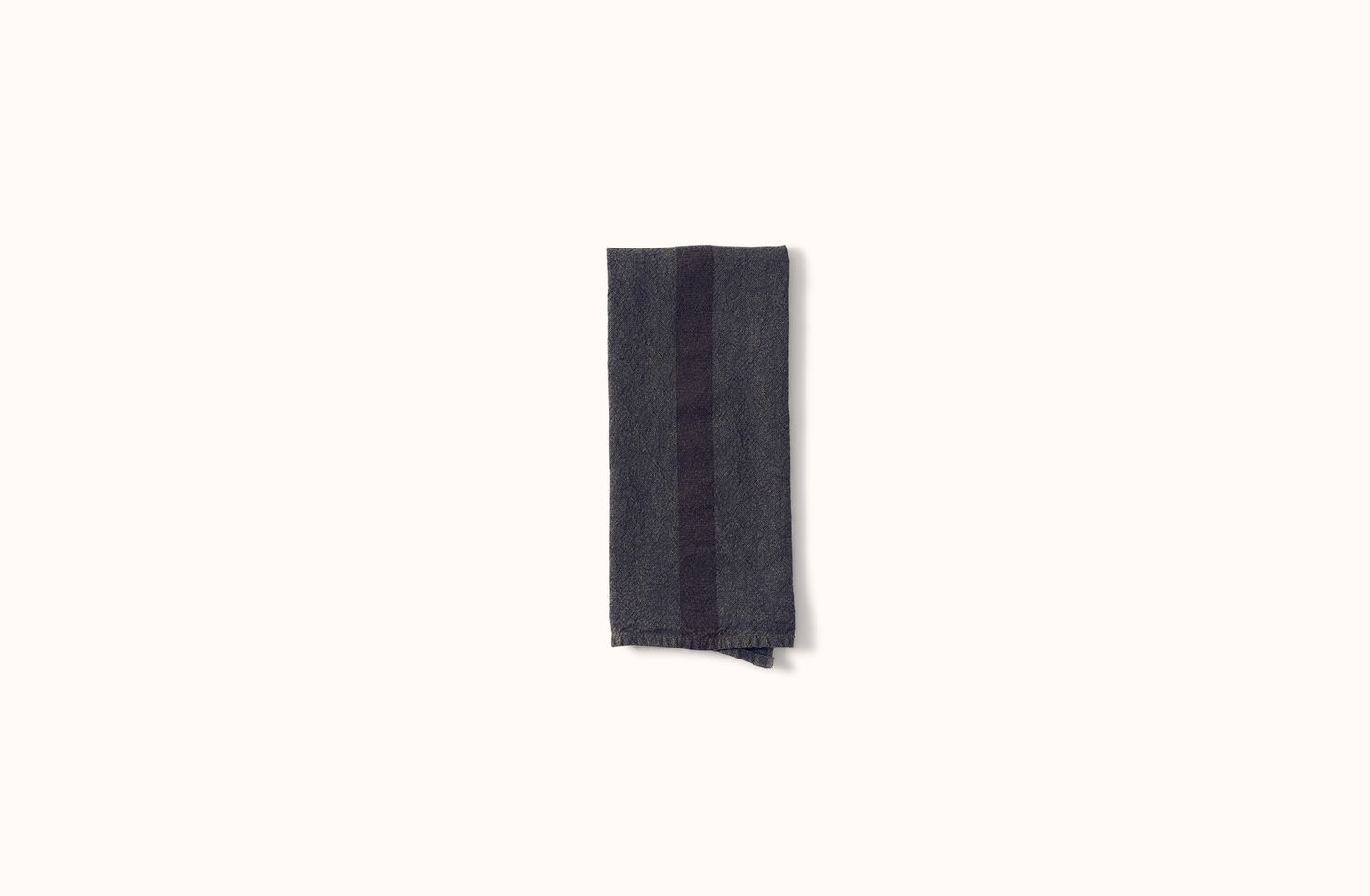 CHARVET CHARCOAL STRIPE LINEN KITCHEN TOWEL