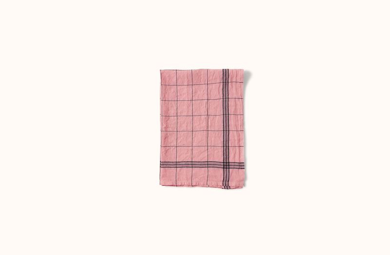 CHARVET PINK BISTRO LINEN KITCHEN TOWEL