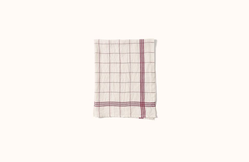 CHARVET RED BISTRO LINEN KITCHEN TOWEL