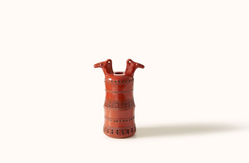 ALDO LONDI VASE WITH HORSE FIGURES