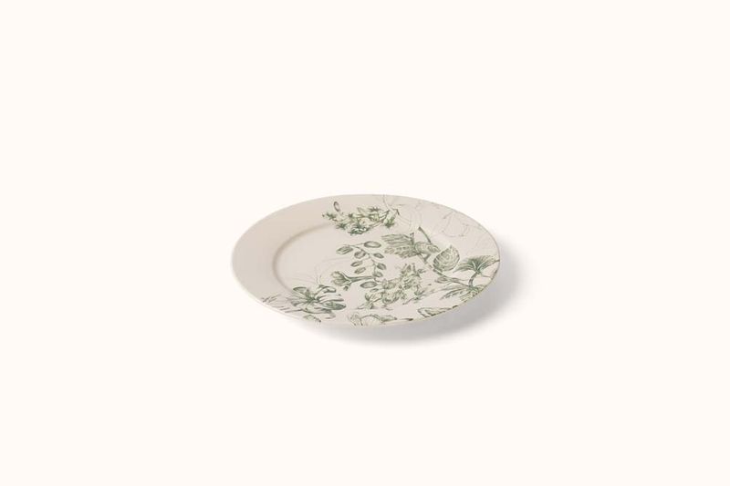 FRANCESCA COLOMBO GREEN FLORAL PLATES