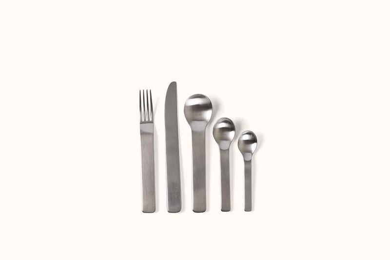 DAVID MELLOR SATIN STAINLESS STEEL 3 SPOON 5 PC MINIMAL SET