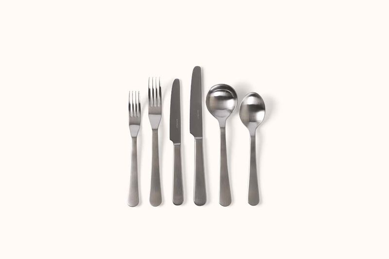 DAVID MELLOR SATIN STAINLESS STEEL CHELSEA  6 PC FLATWARE SET