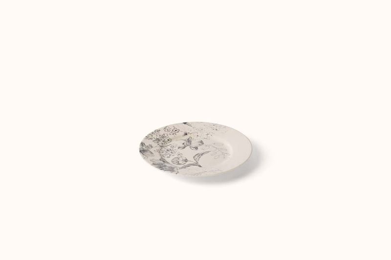 FRANCESCA COLOMBO BLACK FLORAL PLATES