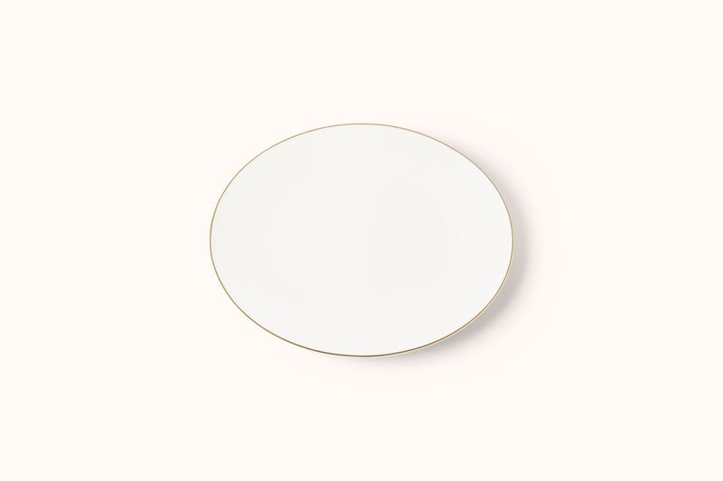 DIBBERN FINE BONE CHINA GOLDEN LANE OVAL TRAY