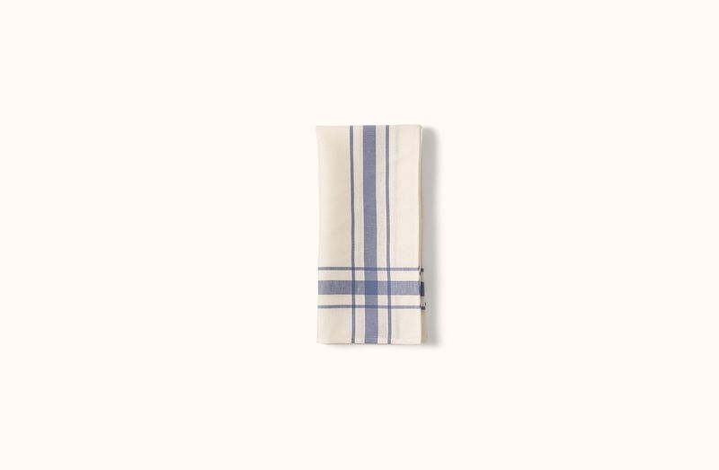 LIBECO BLUE CAMARET TEA TOWEL
