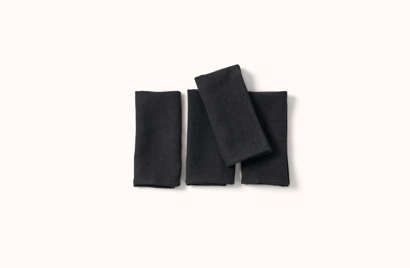 LIBECO BLACK HUDSON NAPKIN
